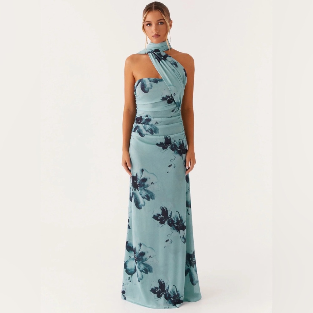 Songbird Maxi Dress - Blue Black Floral